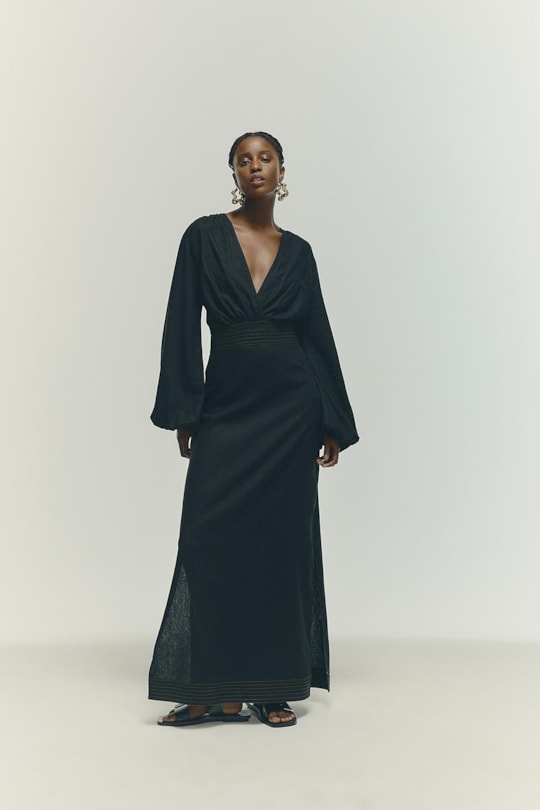 Imagem do produto Vestido Linho Pespontos