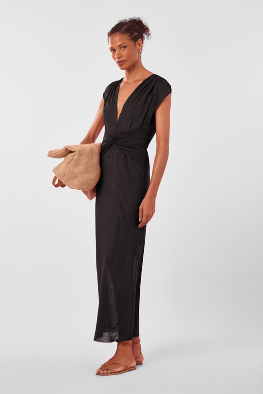 Imagem do produto Vestido Longo Cropped Torcao Tule Liso