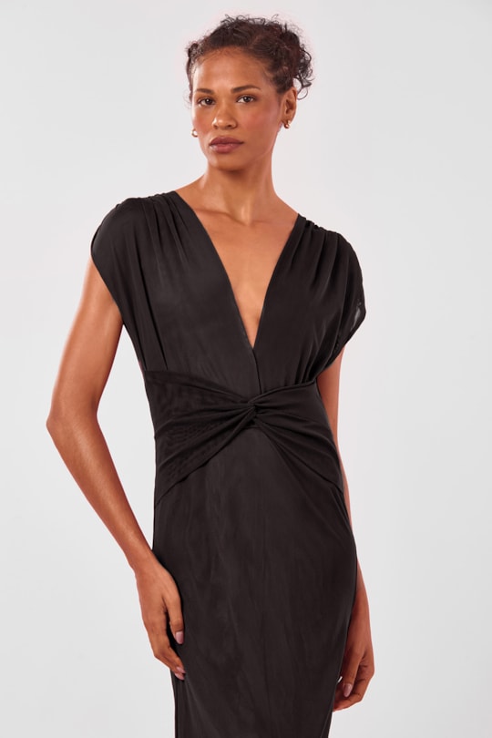 Imagem do produto Vestido Longo Cropped Torcao Tule Liso