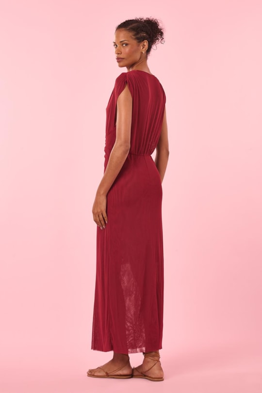 Imagem do produto Vestido Longo Cropped Torcao Tule Liso