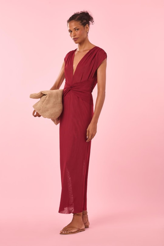 Imagem do produto Vestido Longo Cropped Torcao Tule Liso