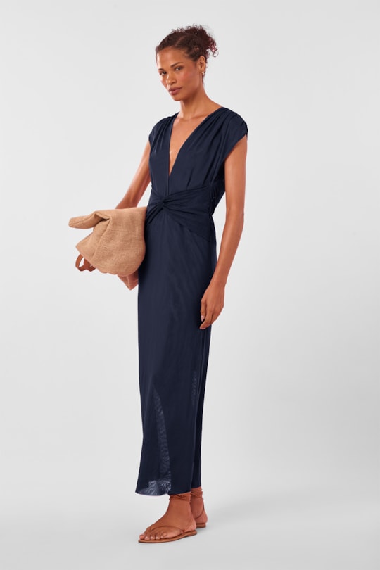 Imagem do produto Vestido Longo Cropped Torcao Tule Liso