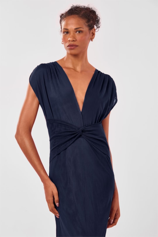 Imagem do produto Vestido Longo Cropped Torcao Tule Liso