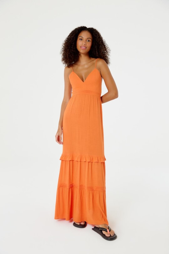 Imagem do produto Vestido Longo Decote Costas Color