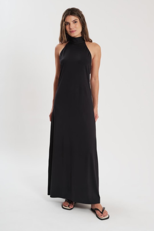 Imagem do produto Vestido Longo Decote Costas Fluity Liso