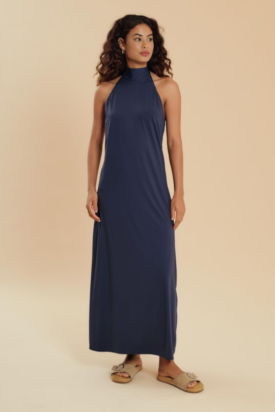 Imagem do produto Vestido Longo Decote Costas Fluity Liso