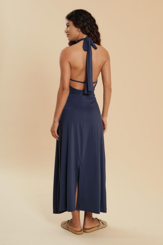 Imagem do produto Vestido Longo Decote Costas Fluity Liso