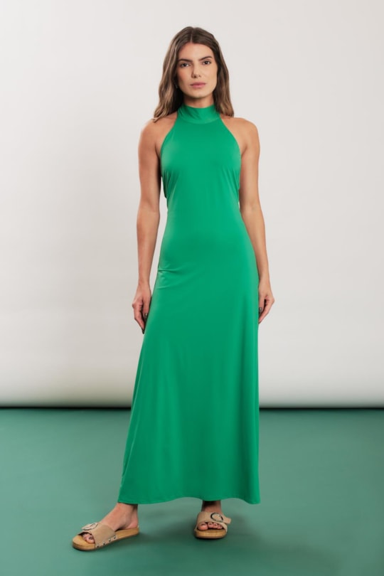 Imagem do produto Vestido Longo Decote Costas Fluity Liso