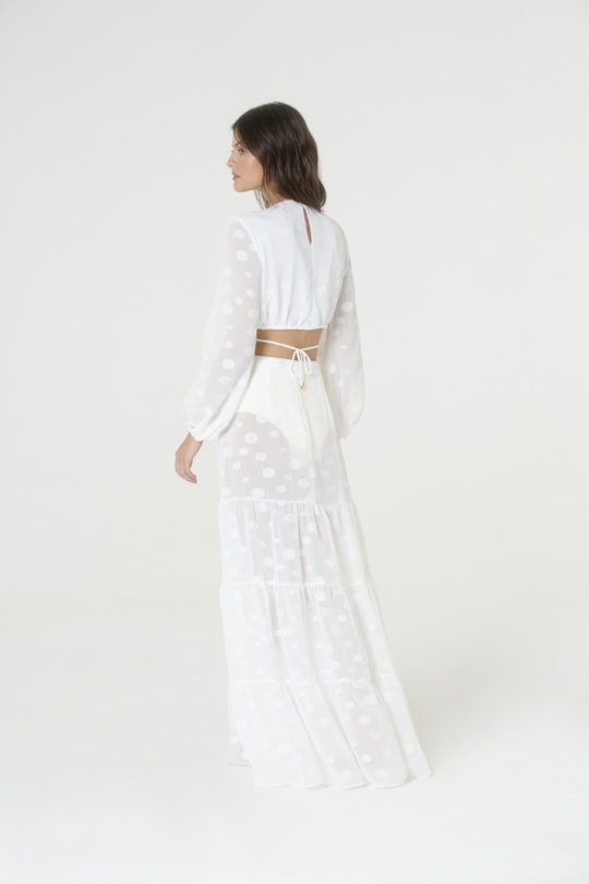 Imagem do produto Vestido Longo Manga Resort Liso