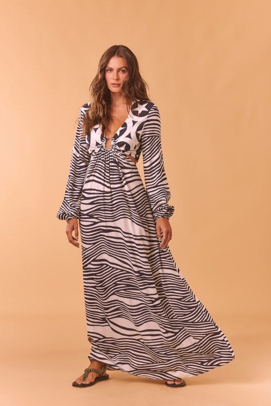 Imagem do produto Vestido Longo Mix Lua e Ondas (Saiu)