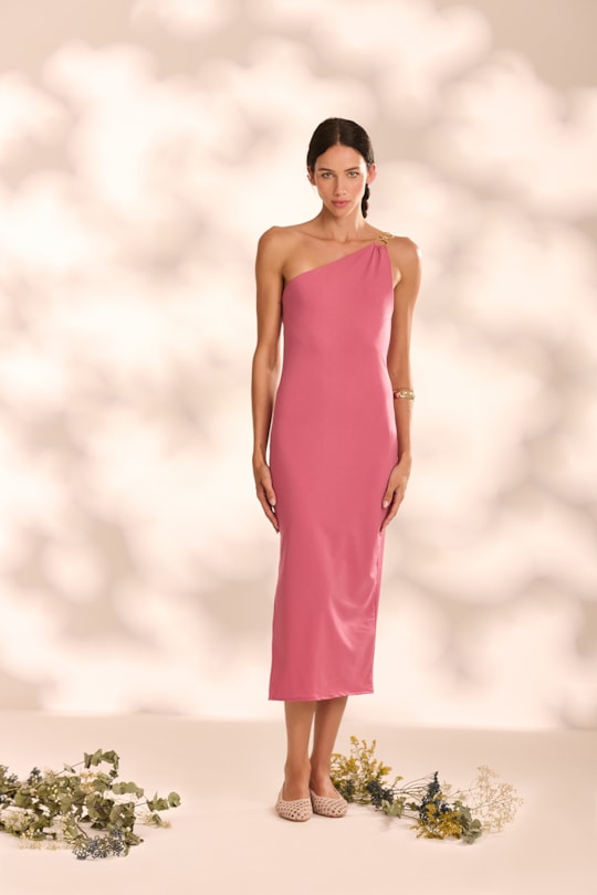Vestido Longo Ombro Elos New