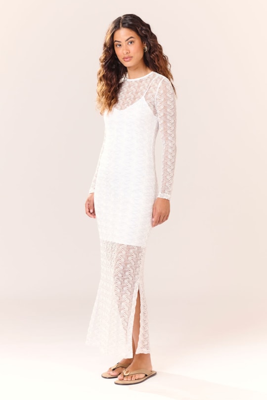 Imagem do produto Vestido Manga Longa Chevron Tricot
