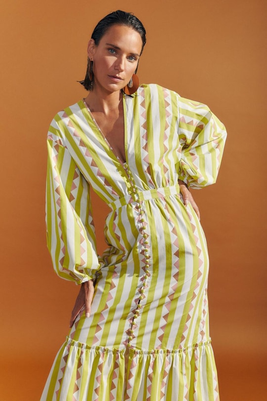 Imagem do produto Vestido Midi Estampa Listras