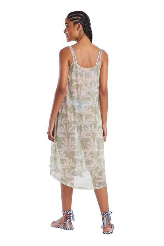 Imagem do produto Vestido Midi Fenda Canelado Banana Ouro