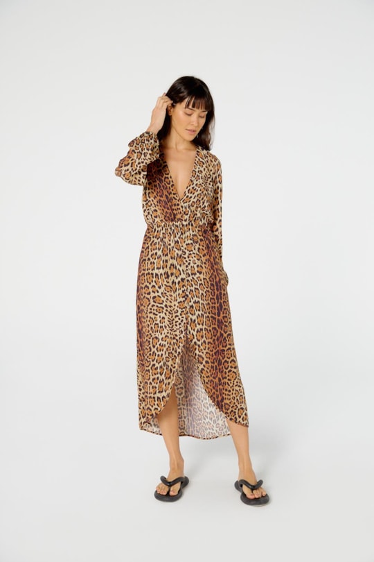 Imagem do produto Vestido Midi Manga Vivian Pintada