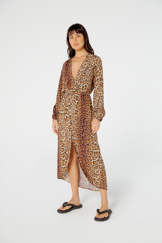 Imagem do produto Vestido Midi Manga Vivian Pintada