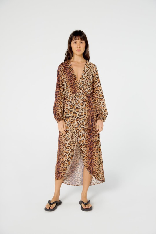 Imagem do produto Vestido Midi Manga Vivian Pintada