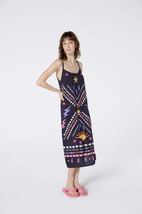 Imagem do produto Vestido Midi Mikaela Loc. Raios Degrade