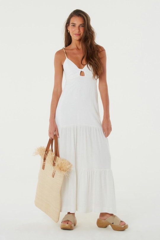 Imagem do produto Vestido Midi Mix Tecidos Liso