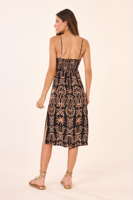 Vestido Midi No Frente Aina