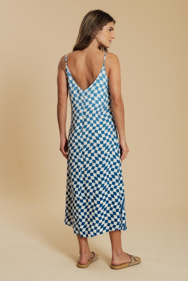 Vestido Midi Rafaela Loc Xadrez