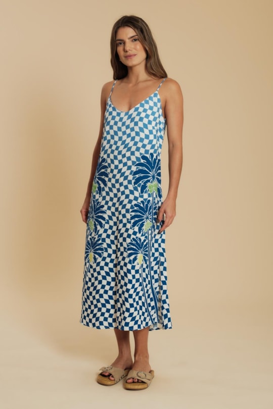 Imagem do produto Vestido Midi Rafaela Loc Xadrez