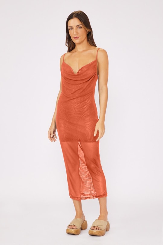 Imagem do produto Vestido Midi Tule Degage Liso