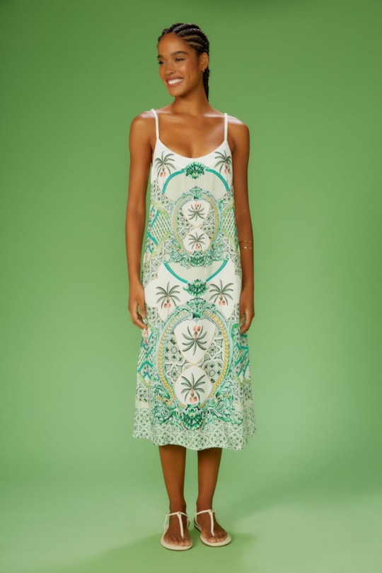 Vestido Mikaela Loc. Azulejaria