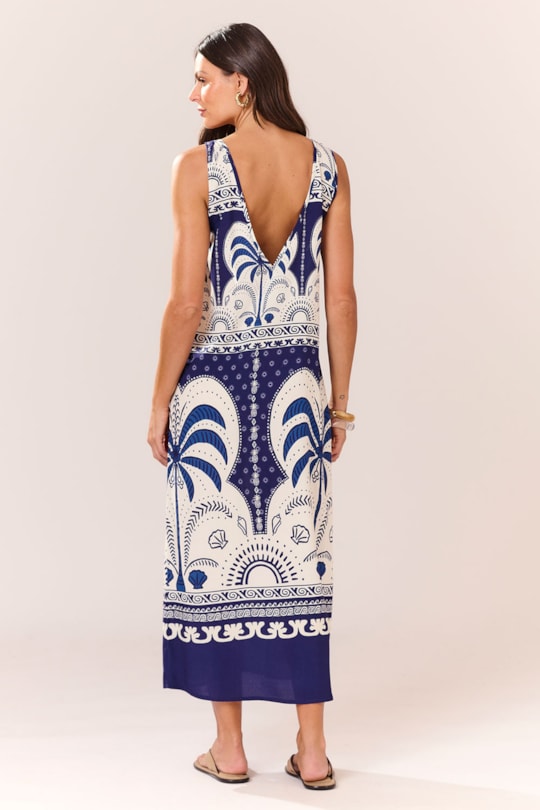 Imagem do produto Vestido No Alca Barrado Batik Azul