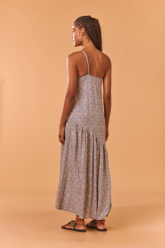 Imagem do produto Vestido Ombro So Castanha Pintada Areia