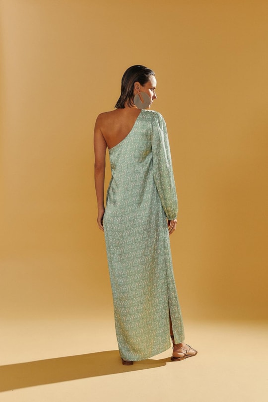 Vestido Ombro So Georgia Estampa y