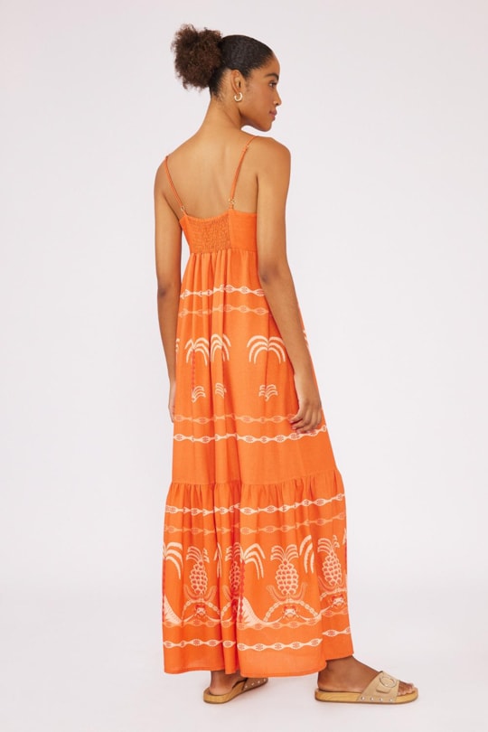 Imagem do produto Vestido Recorte Loc Ceu De Kite Laranja