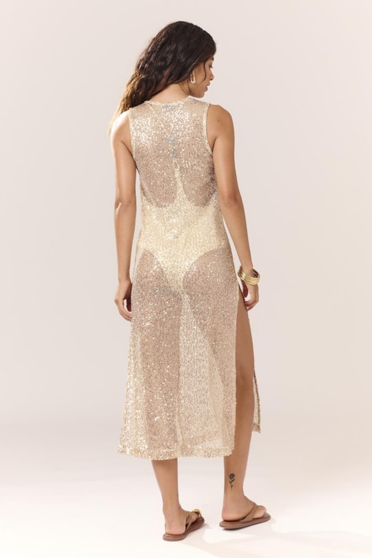 Imagem do produto Vestido Regata Tela Paete Liso