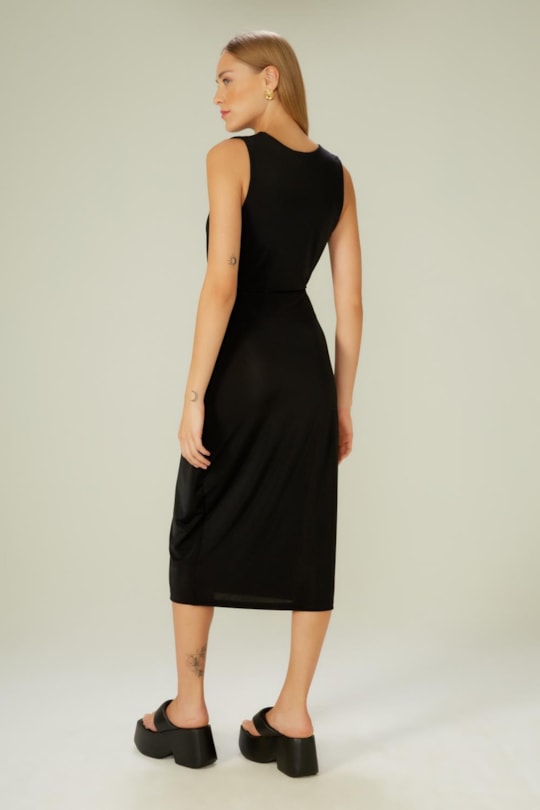 Imagem do produto Vestido Saia Sobreposta Liso