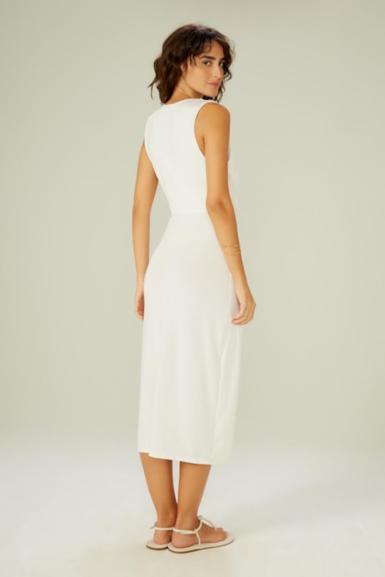 Vestido Saia Sobreposta Liso