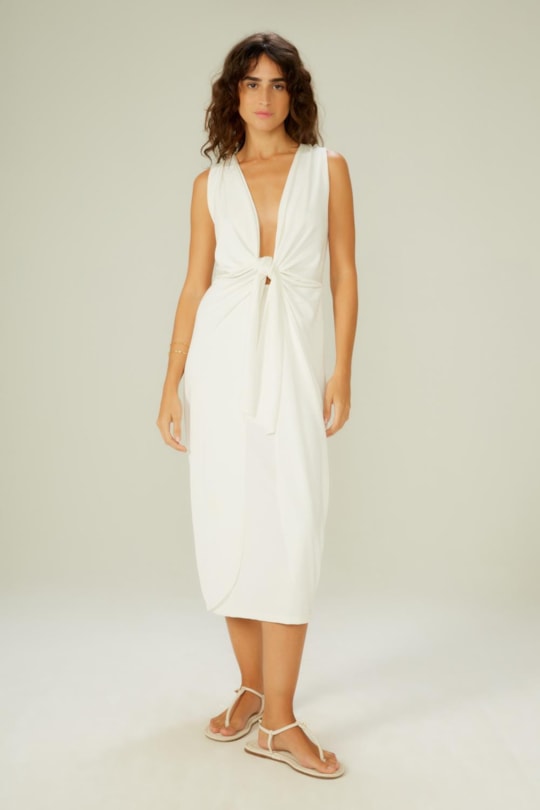 Imagem do produto Vestido Saia Sobreposta Liso