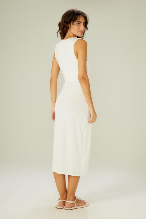 Vestido Saia Sobreposta Liso