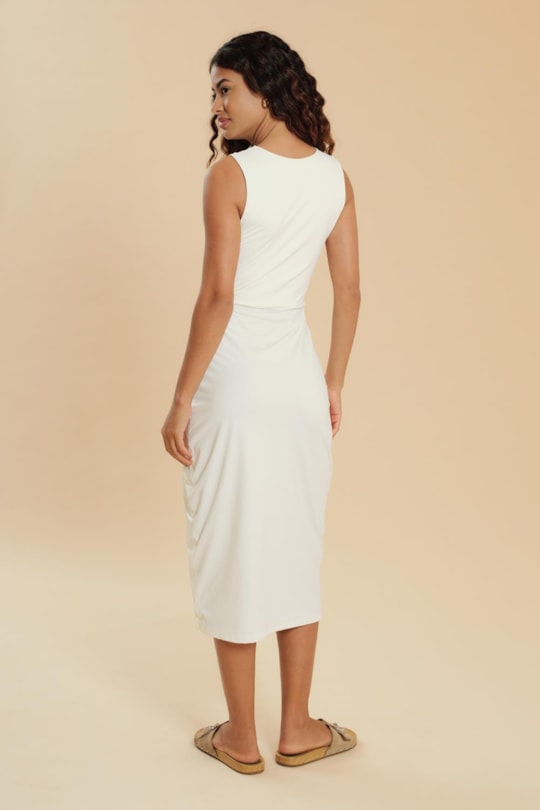 Imagem do produto Vestido Saia Sobreposta Liso Fluity