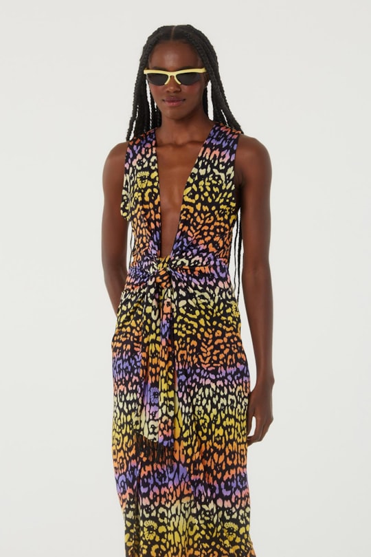 Imagem do produto Vestido Saia Sobreposta Onca Degradee