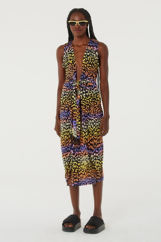 Imagem do produto Vestido Saia Sobreposta Onca Degradee