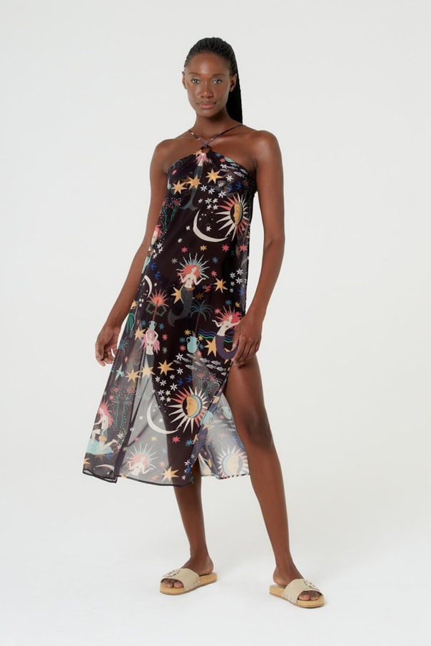 Vestido Saida Argola Frente Mistica