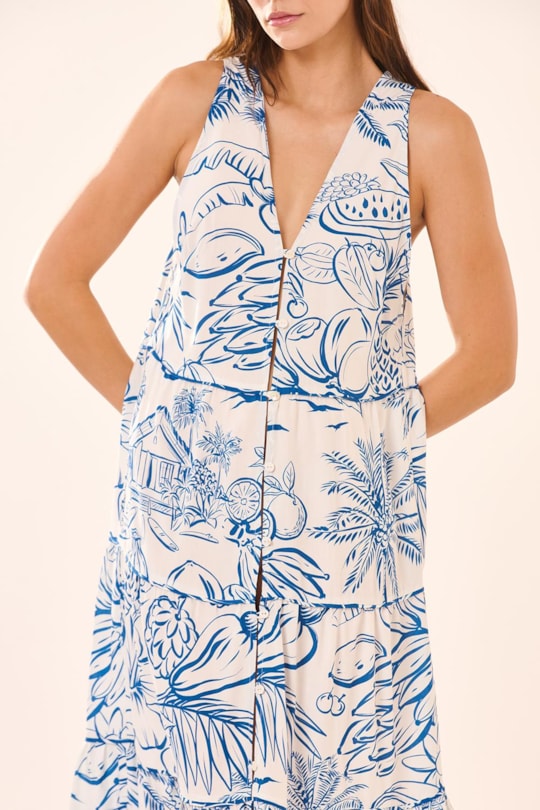 Imagem do produto Vestido Saida Botoes Luau Positivo