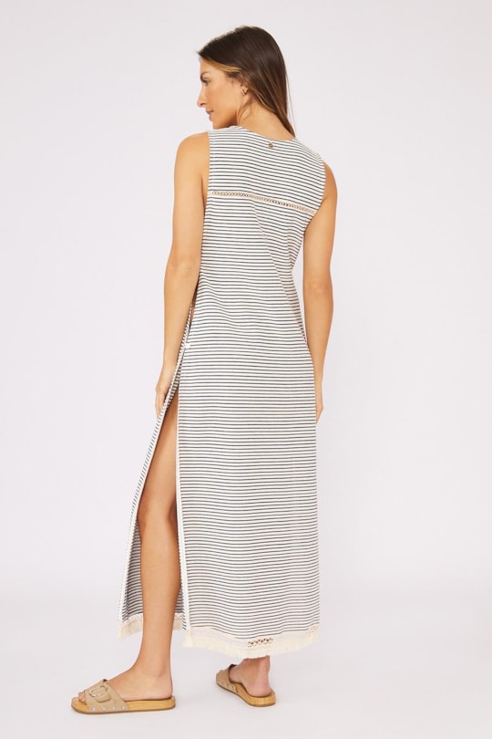 Imagem do produto Vestido Saida Franja Listra