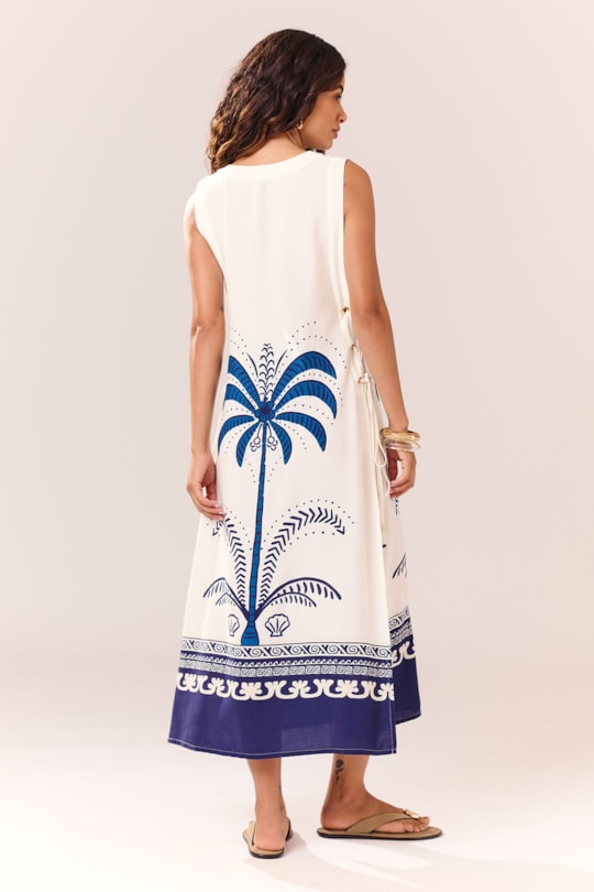 Imagem do produto Vestido Saida Ilhos Loc Batik Azul