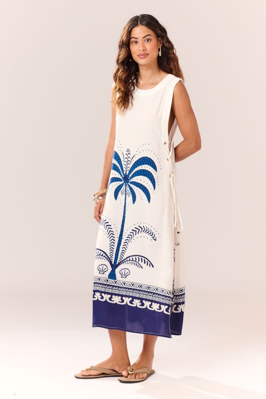 Imagem do produto Vestido Saida Ilhos Loc Batik Azul