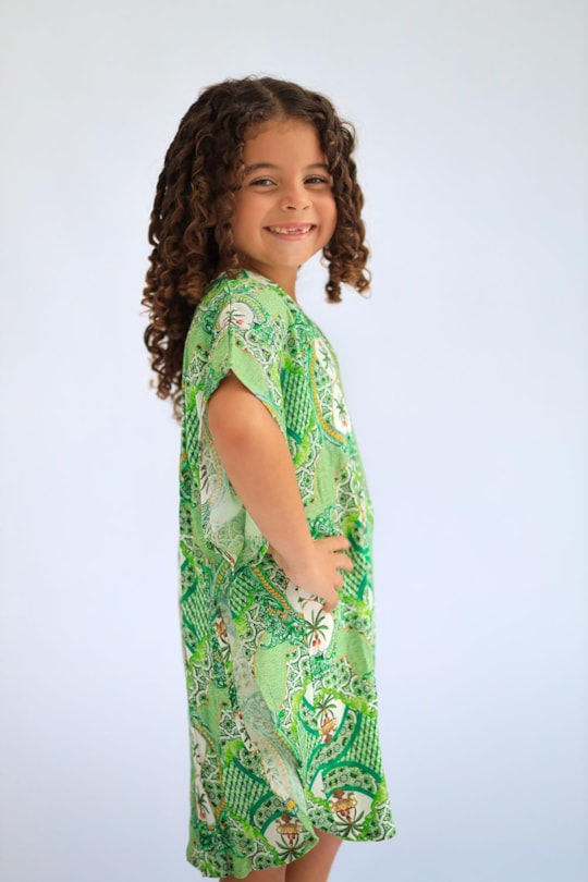 Vestido Saida Ket Azulejaria Inf