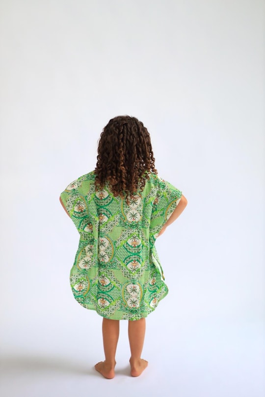 Vestido Saida Ket Azulejaria Inf