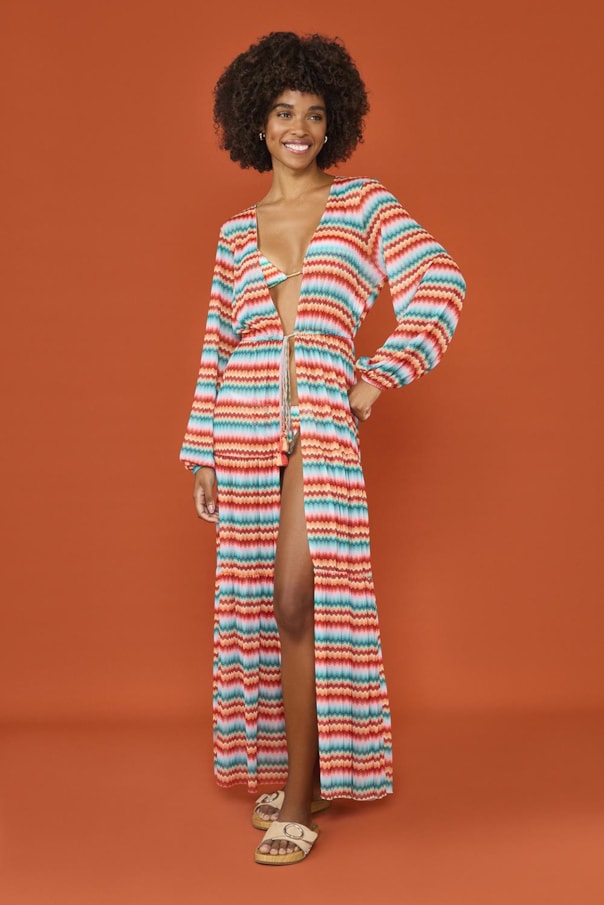 Vestido Saida Longo Tule Dunas