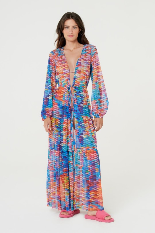 Imagem do produto Vestido Saida Longo Tule Escama