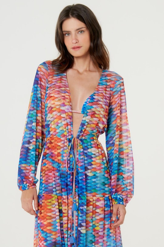 Imagem do produto Vestido Saida Longo Tule Escama